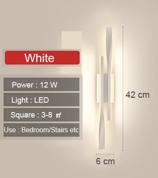 vertical led wall lamp same as picture 1 / china / 12w|warm white (2700-3500k)